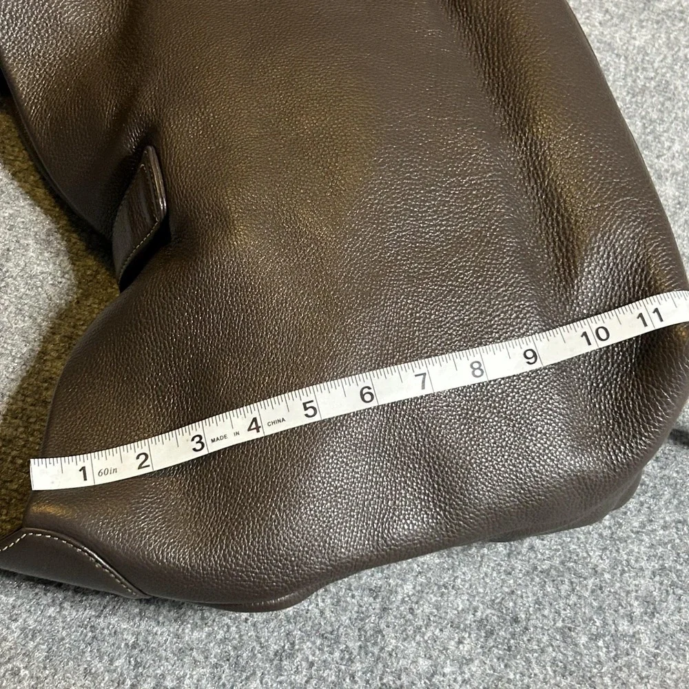 Dooney &‎ Bourke Hobo Bag Womens Large Brown Pebble Leather Shoulder Purse
